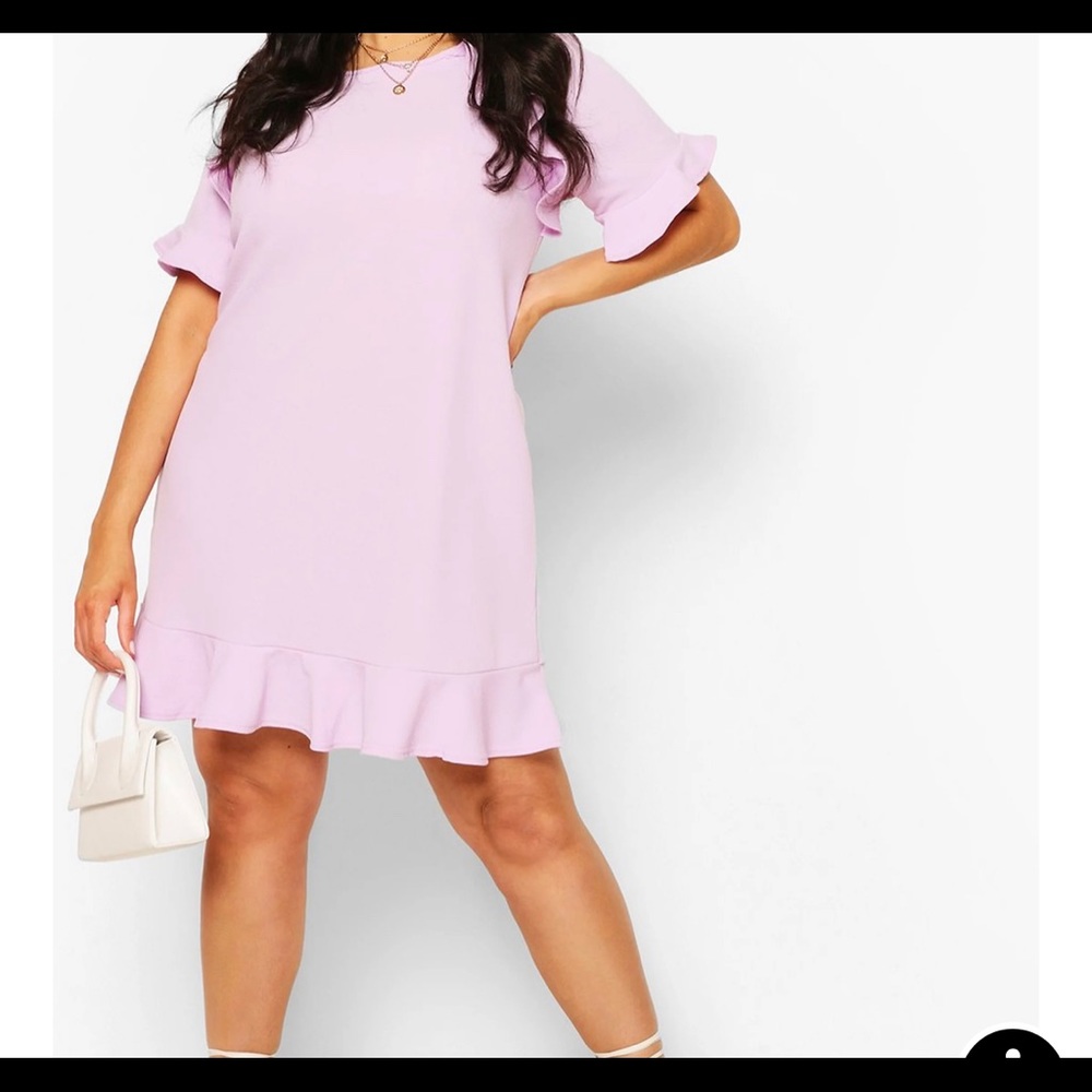 Plus Ruffle Detail Shift Dress